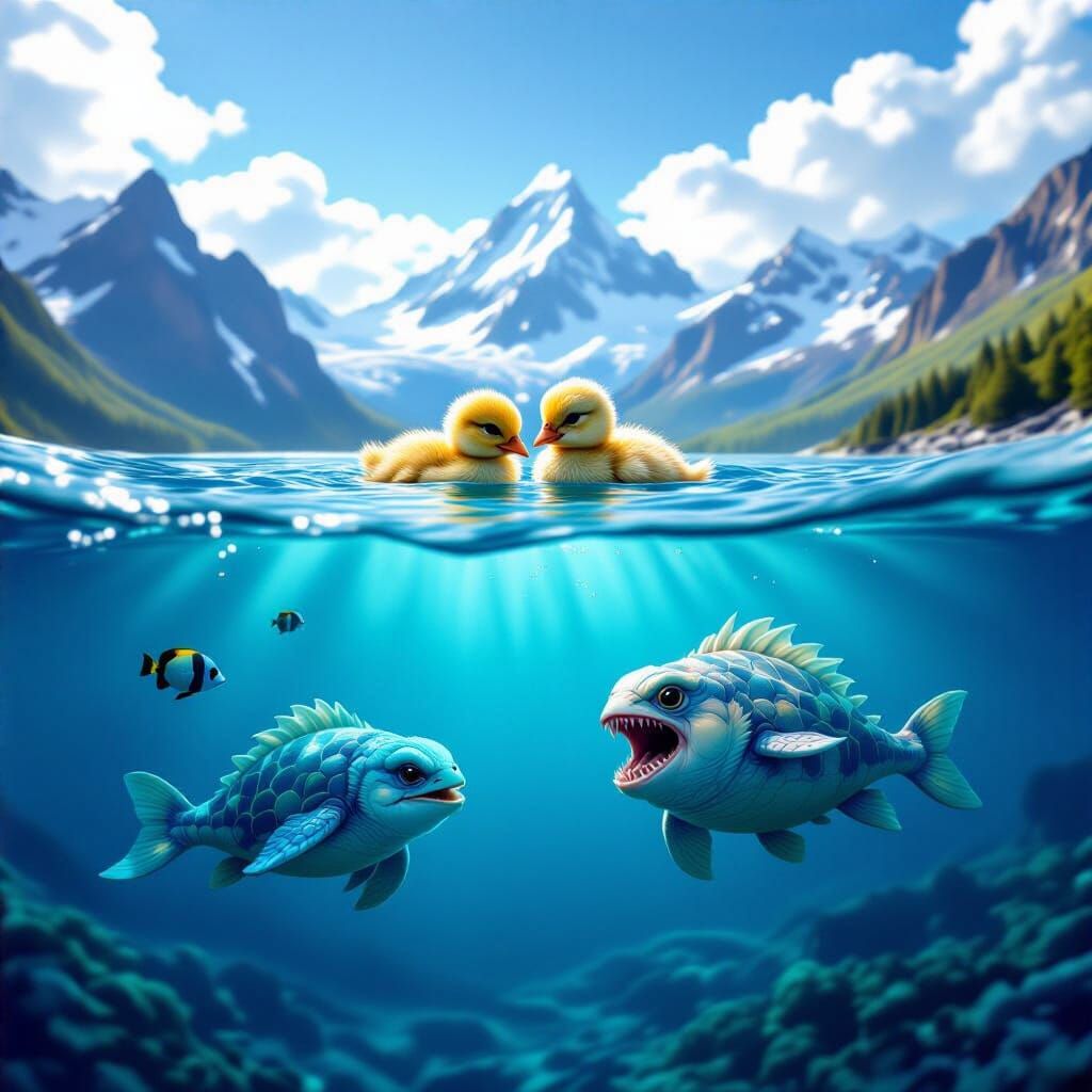 Relatively imperfect riot down in deep sea, terrible tempest...