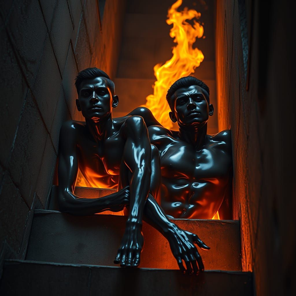 Melting Figures in Dystopian Descent