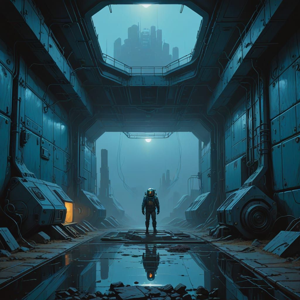 SCP-999 Standing in Containment Chamber in Post-Apocalyptic...