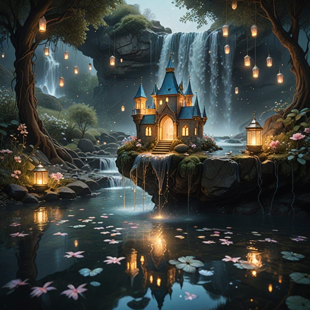 Fantasy Castle Emerges from Broken Glass