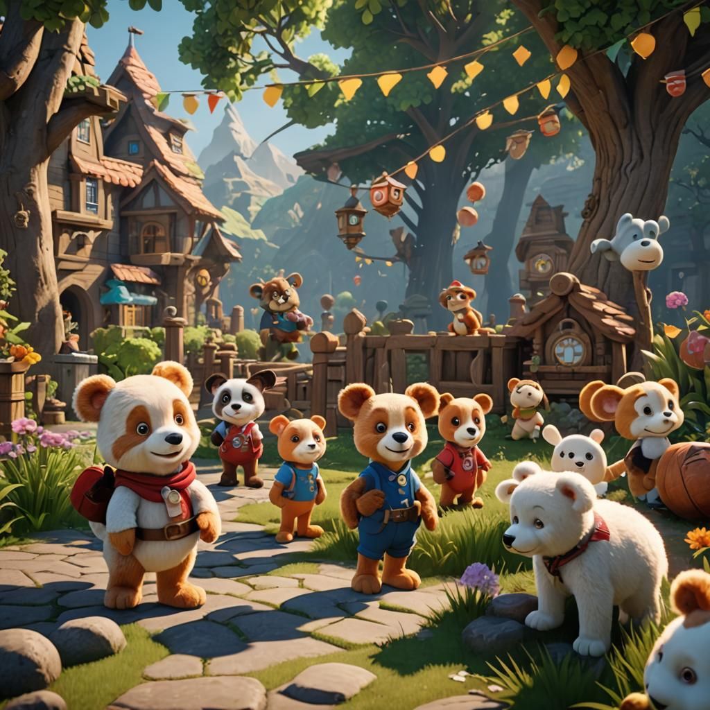 Duffy's Friends: 3D Game Cinematic Render