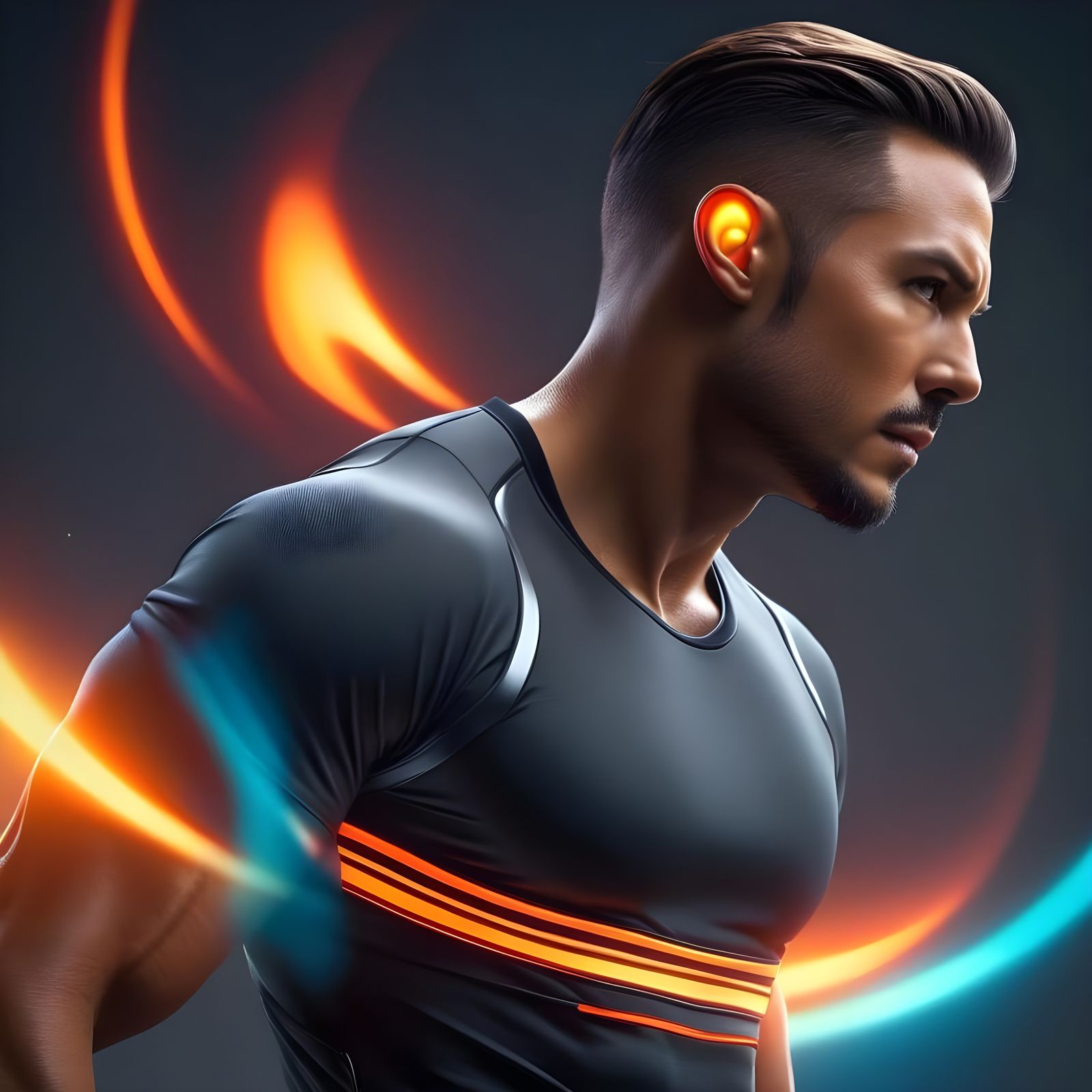 Gothic Hyperrealism Splash Art of Disfigured Figure