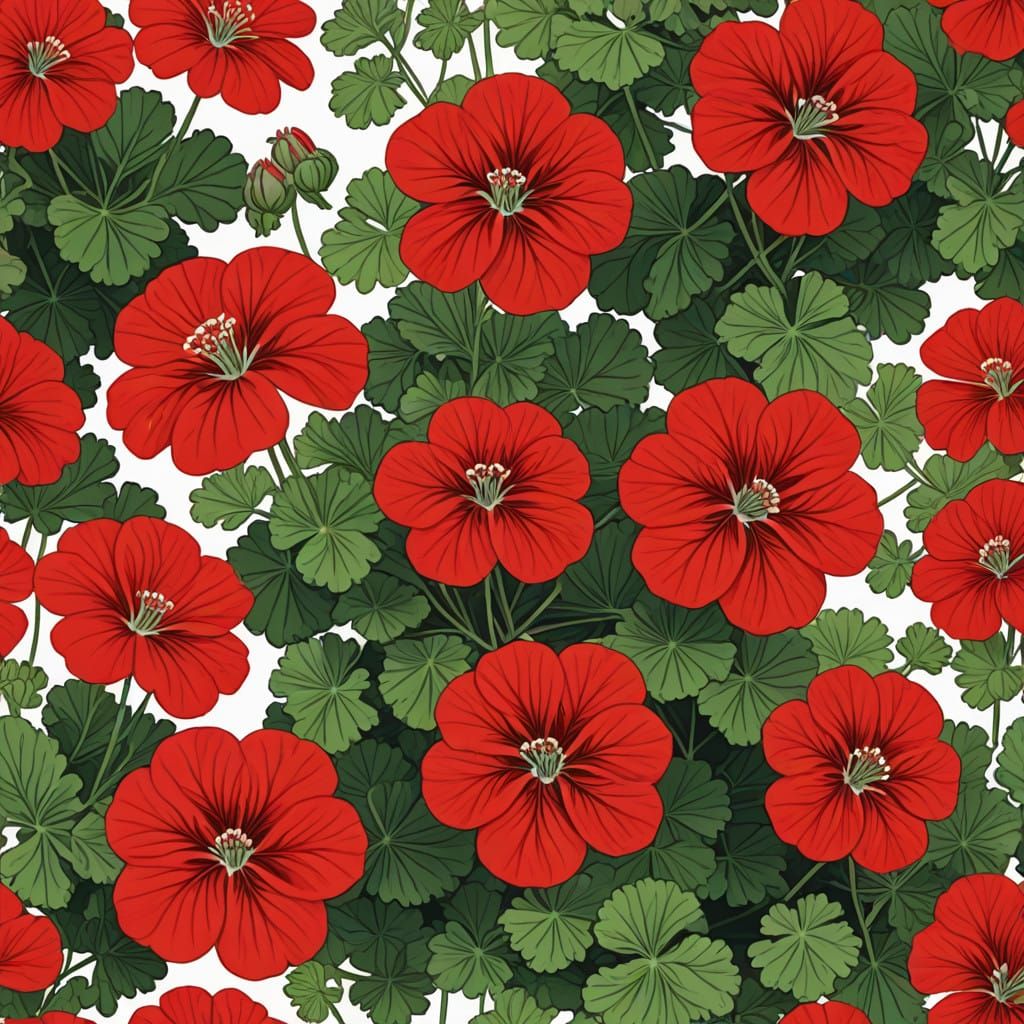Red geranium