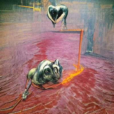 Distorted Heart in Expressionist Style