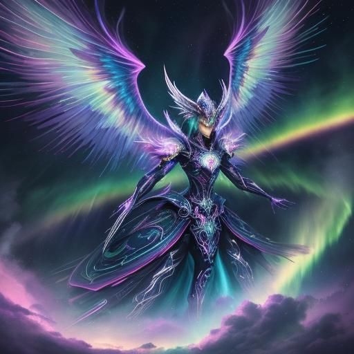 Angewomon in Cosmic Rainbow Lightning Fantasy