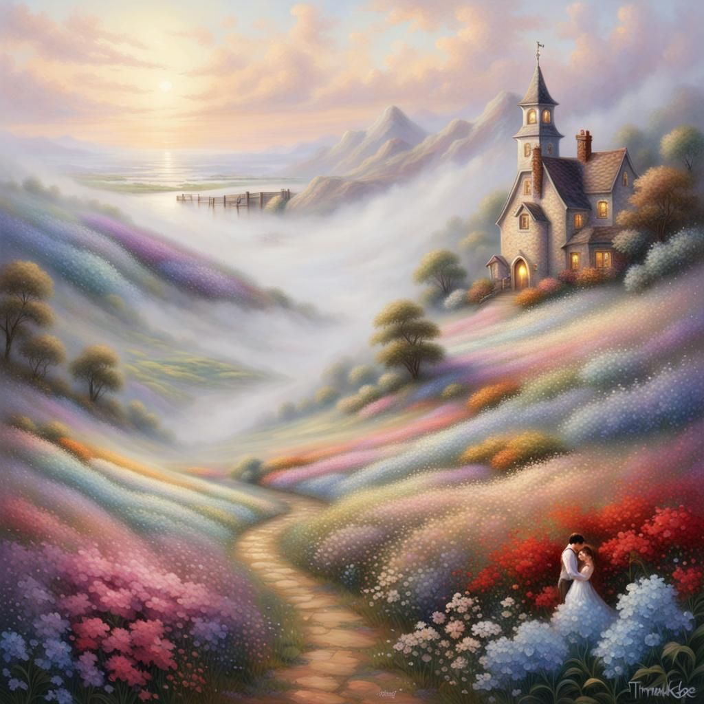 Hidden wedding kiss.