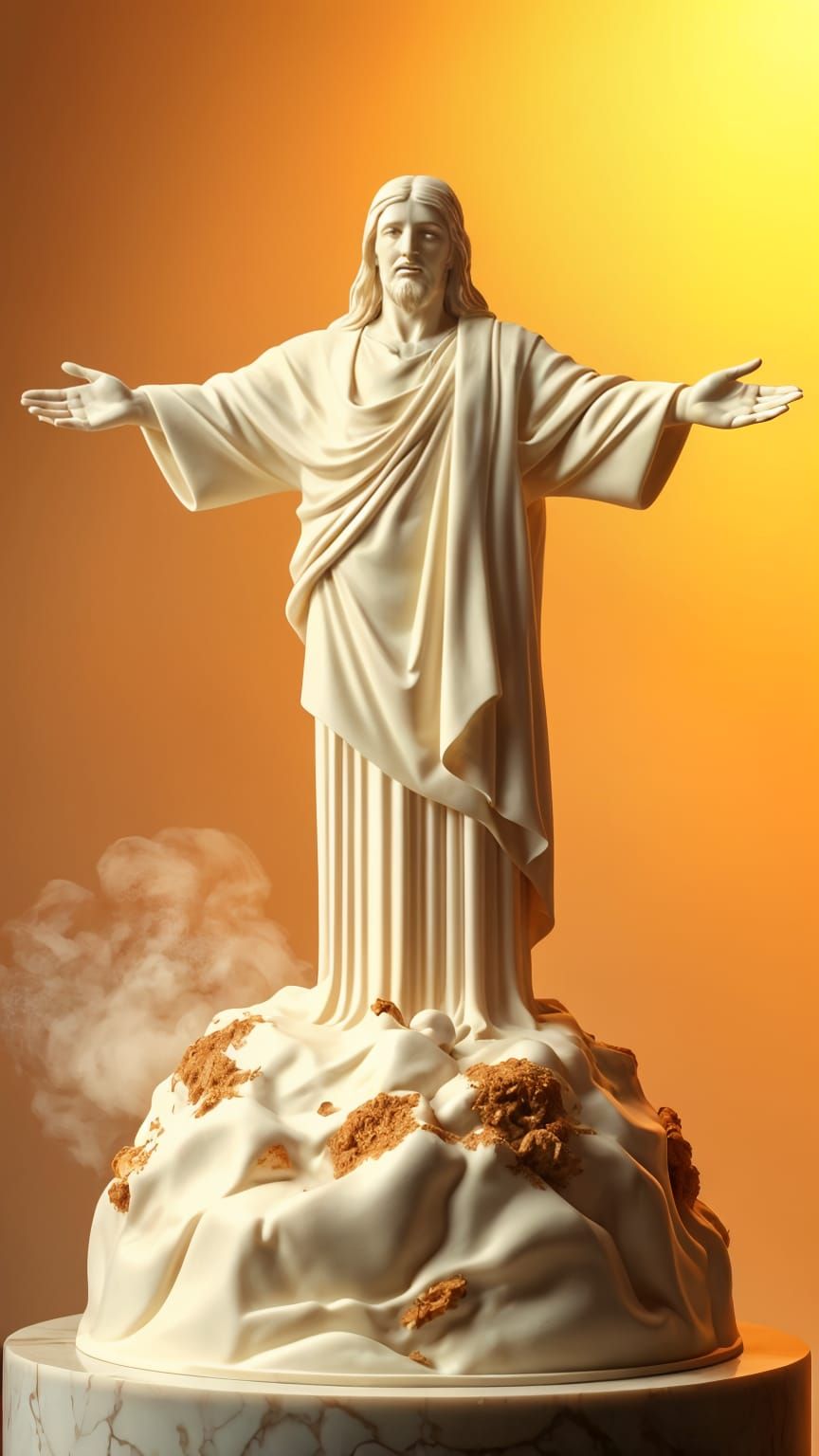 White Chocolate Christ the Redeemer Sculpture