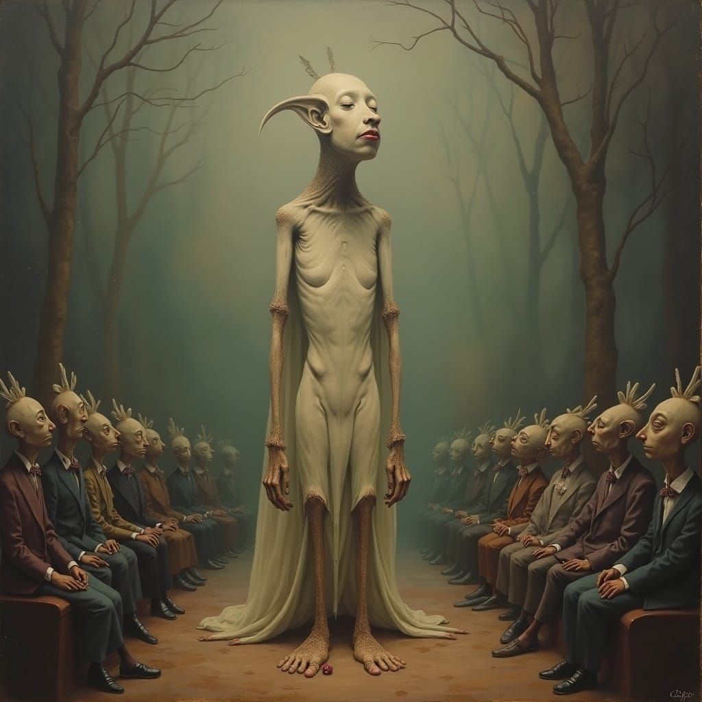 Surreal Soprano Performance with Peculiar Audience