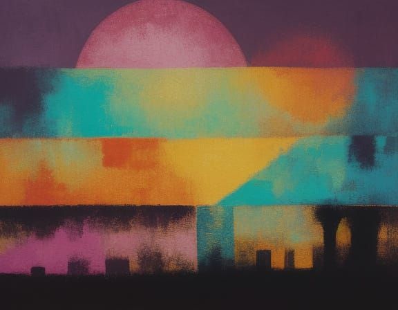 Boy's Playtime in Geometric Abstract, Klee Style