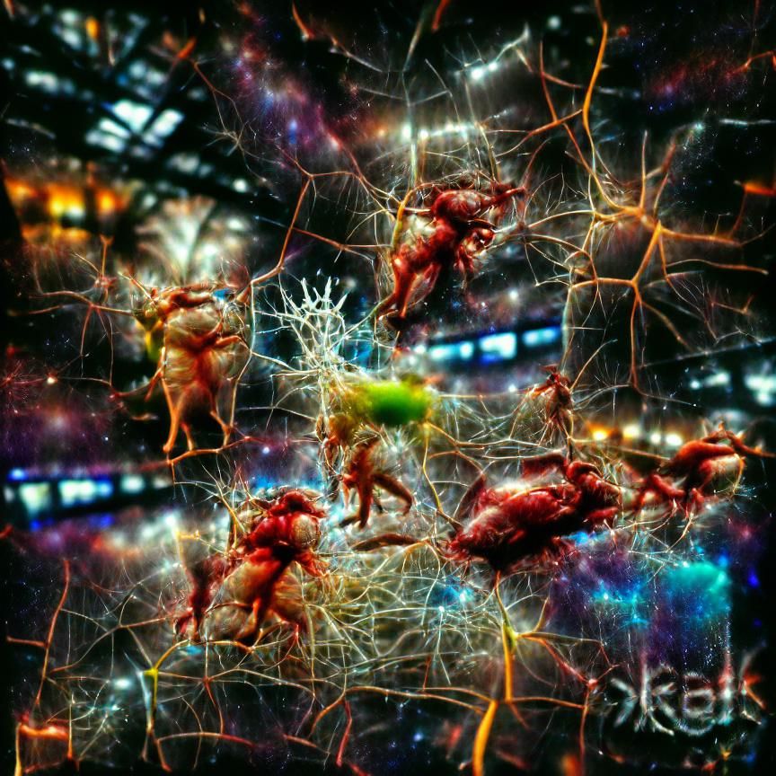 Glowing Neural Network in Space