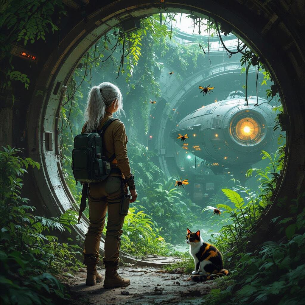 Explorer Finds Jungle in Derelict Spaceship