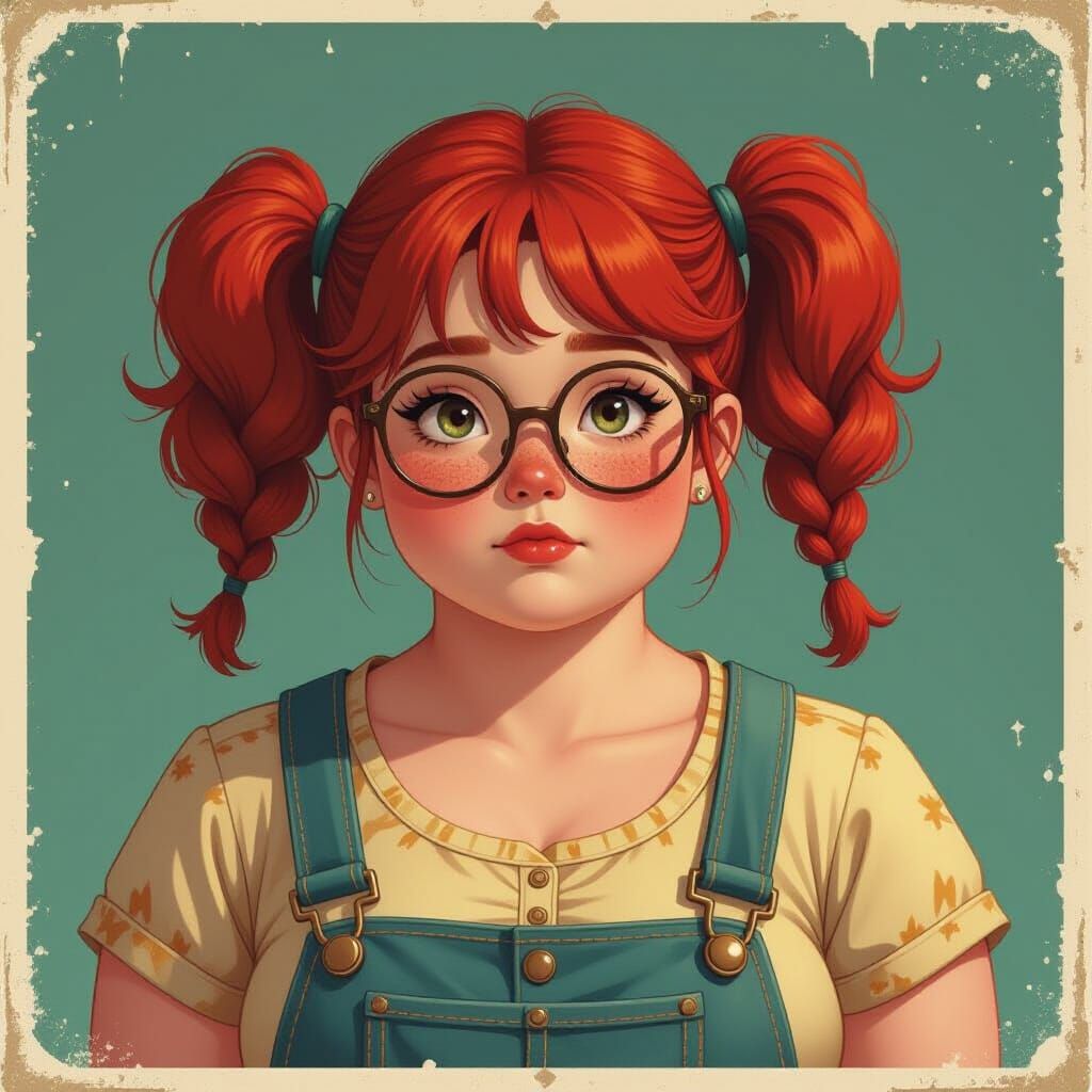 Awful Amber: Retro Trading Card Portrait