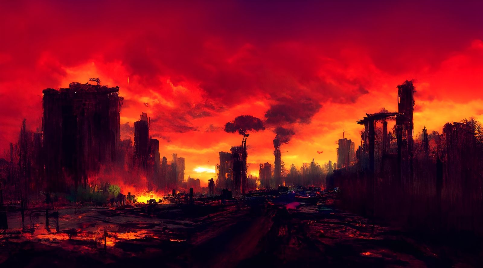 Fiery Post-Apocalyptic World
