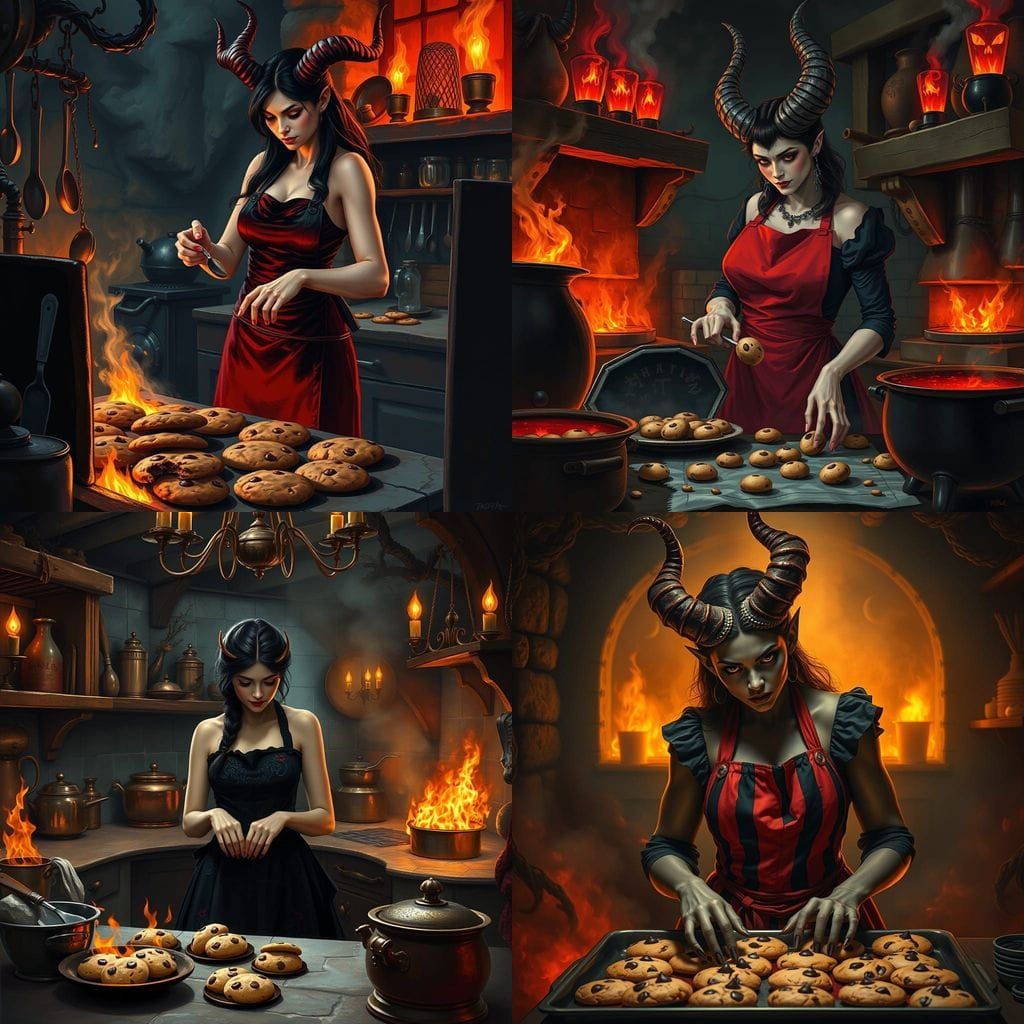 Lilith Bakes Sinful Chocolate Chip Cookies in Hell