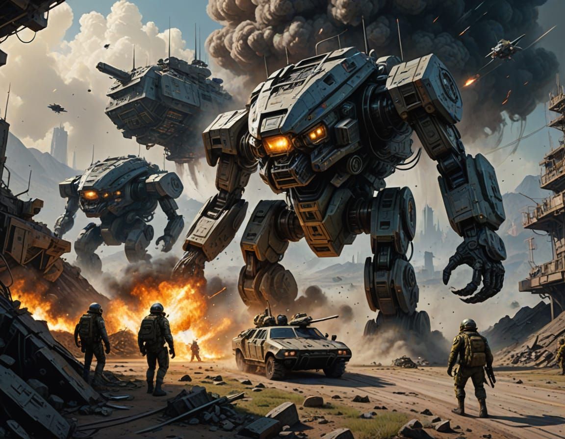 Futuristic Beach Landing on Alien World: Sci-Fi Battle