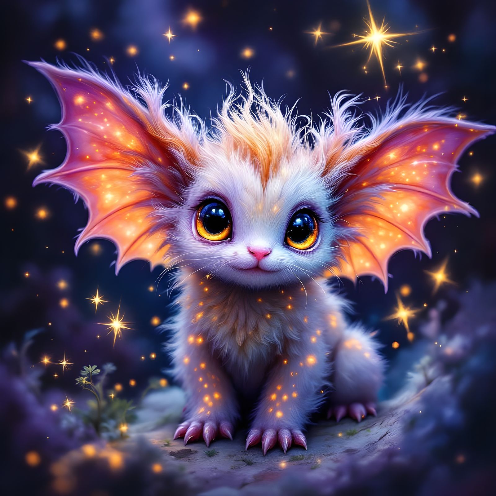Vibrant, Iridescent Baby Murex Griffon with Expressive Eyes