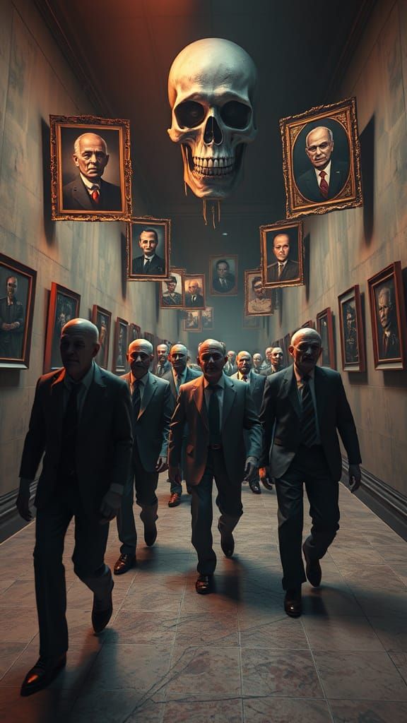 Haunted Surrealist Gallery: Allegory of Guilt in 3D