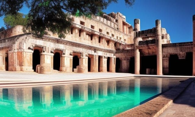 Futuristic Uxmal Architecture: A Palatial Garden