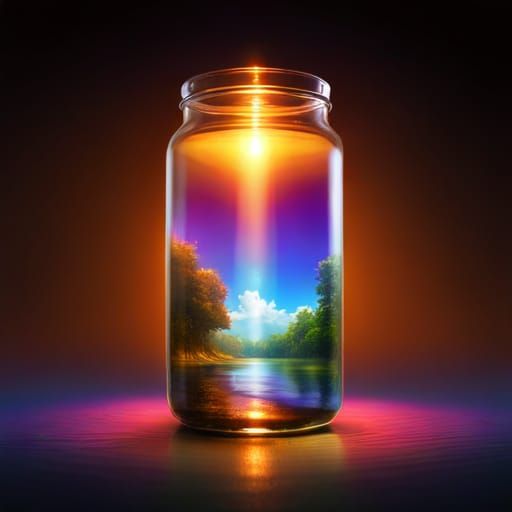 Rainbow in a Jar: Detailed Fantasy Concept Art