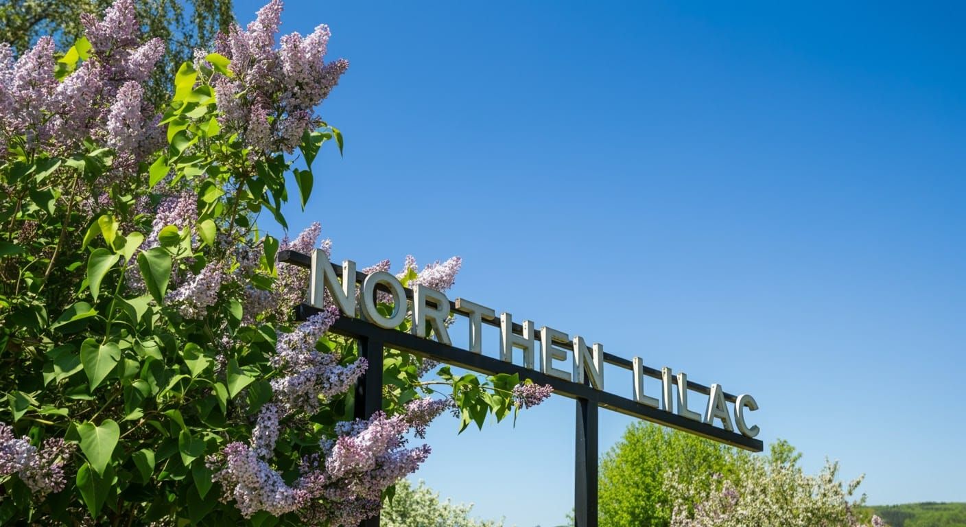 Northen Lilac Sign on a Sunny Day