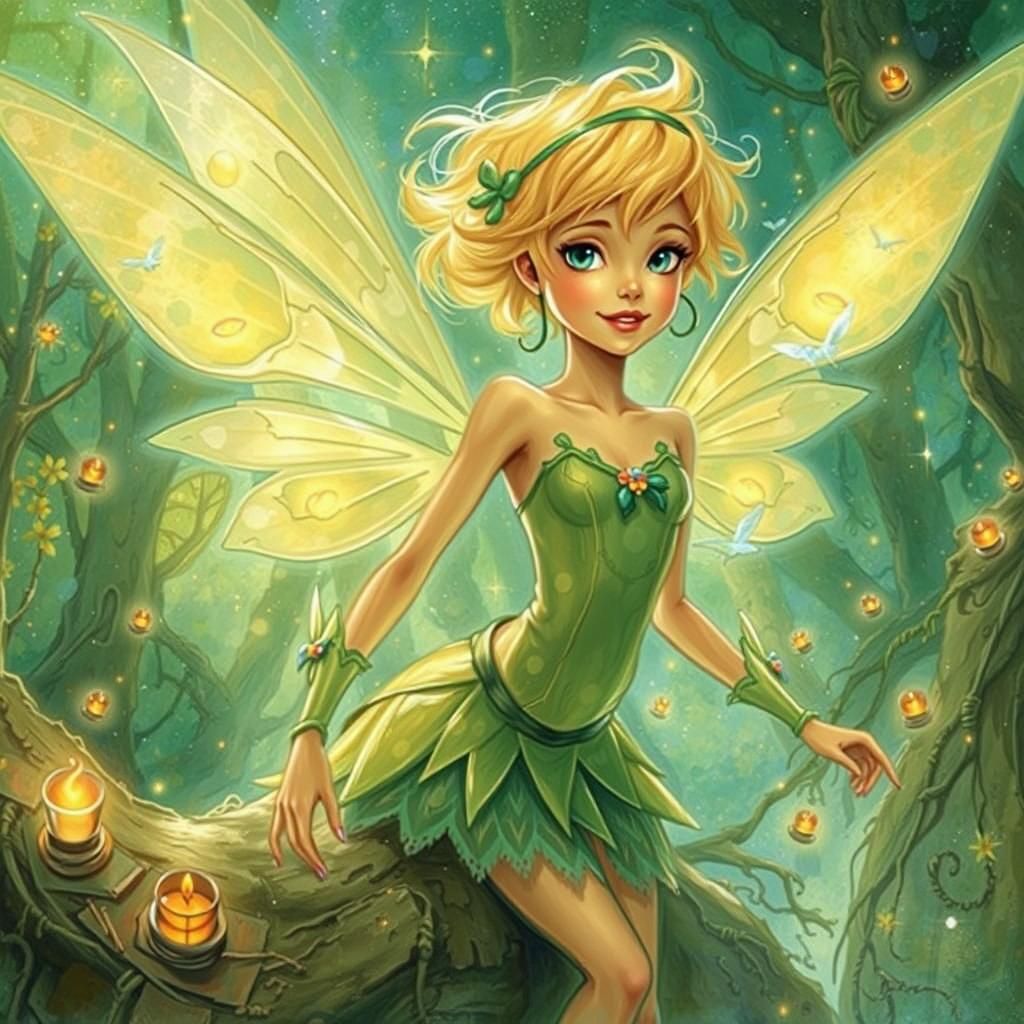 Tinkerbell in Neverland Night Scene