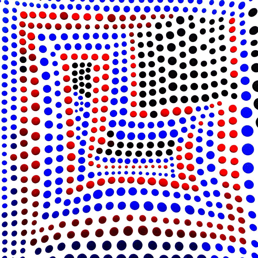 Mysterious Dot Matrix in Hypnotic 3D Illusion