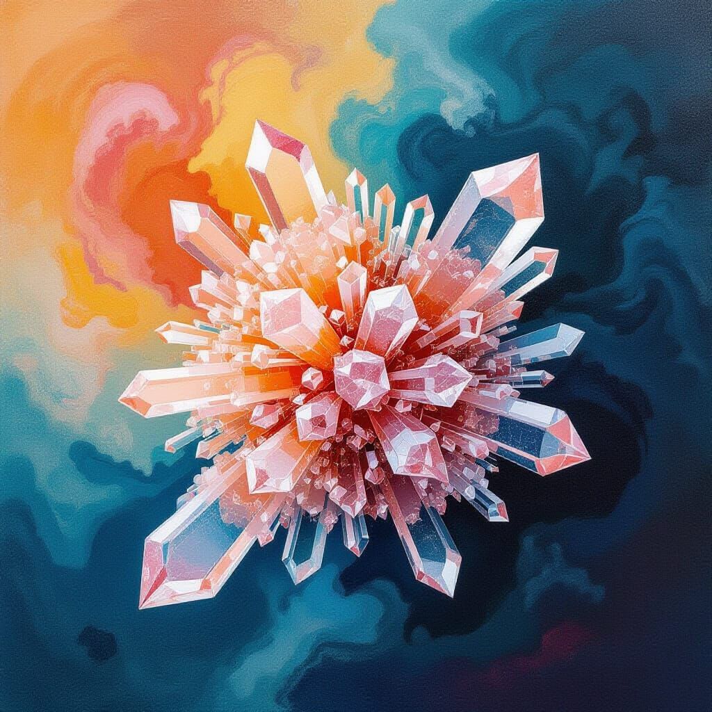 Abstract Salt Crystals in Bold Color Fields