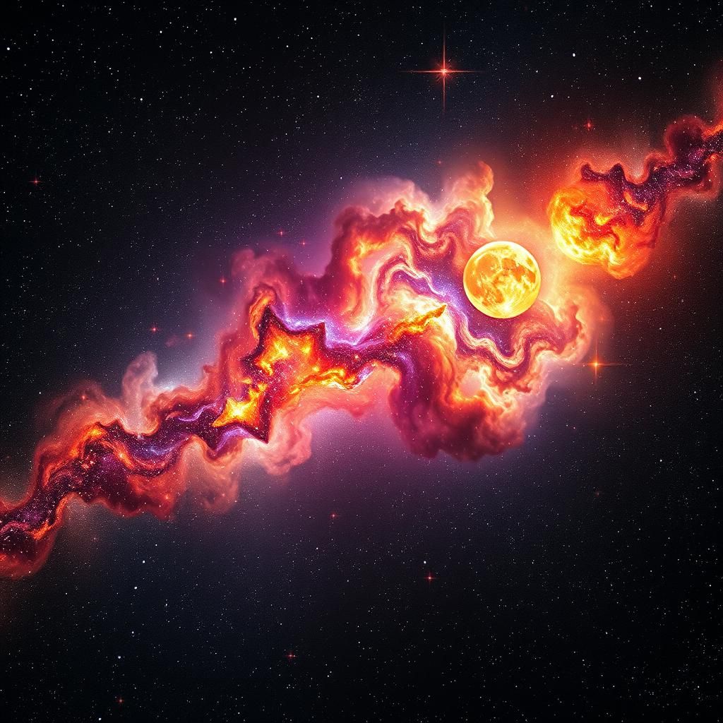 Cosmic Finale: A Universe Ablaze in Hyperrealism