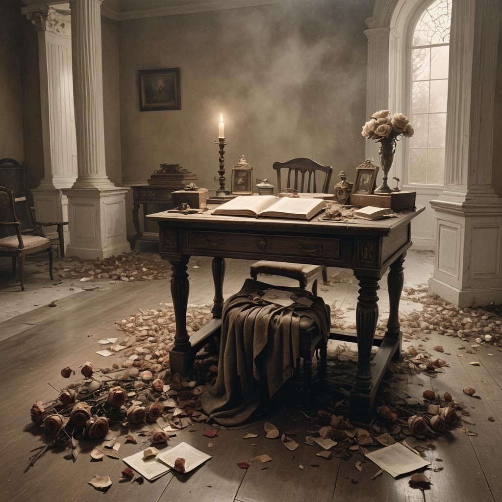 Sinister Moor Scene in Open Book