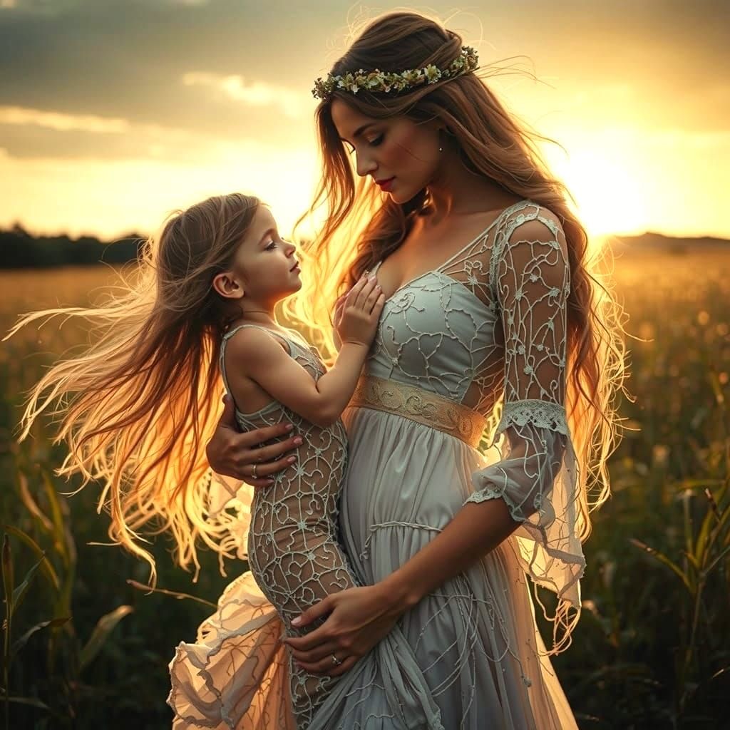 Exquisitely Beautiful Mother Honours Her Child