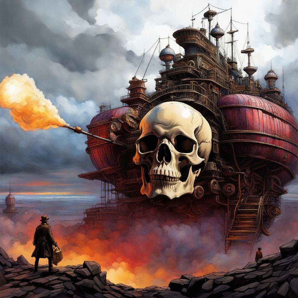Mortal Engines: Skull Meets Machine God in 3D Render
