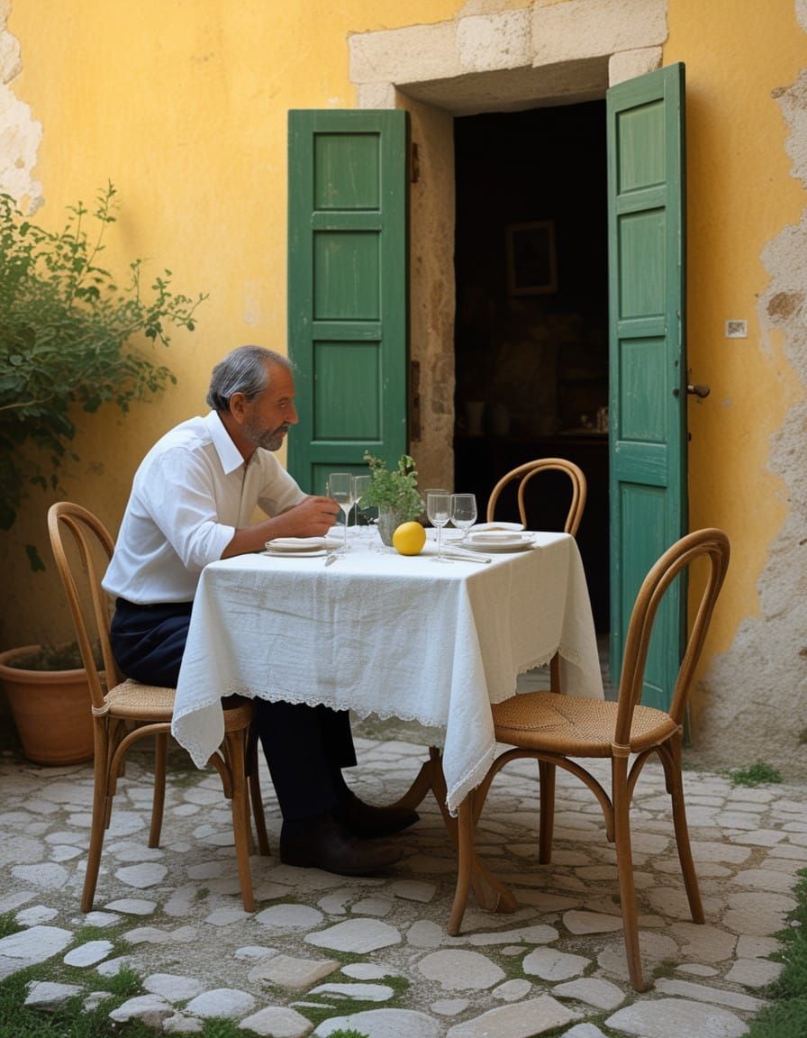 Romantic Moment in Warm, Golden Light