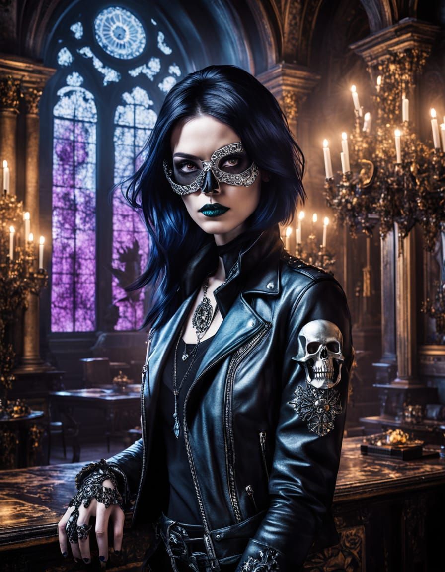 Gothic Beauty in Dark Luxury