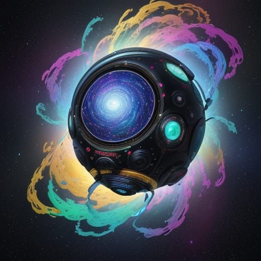 Robot Creates Masterpiece Then Falls in Cosmic Style