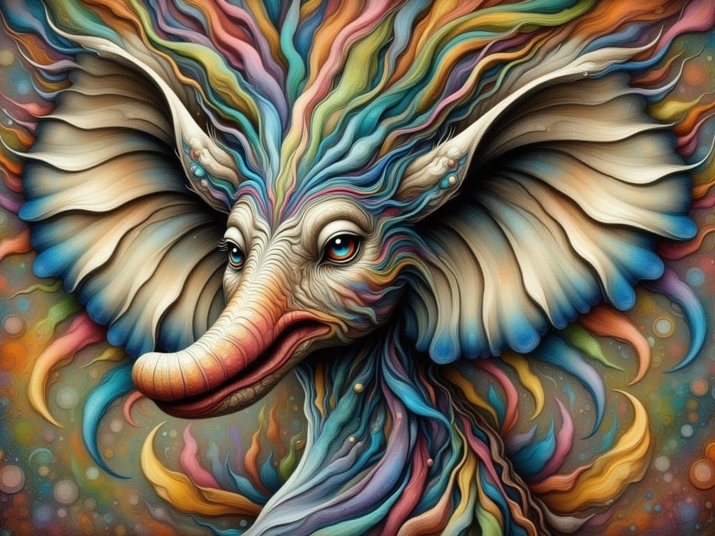 Whimsical Striped Menagerie with Unusual Features