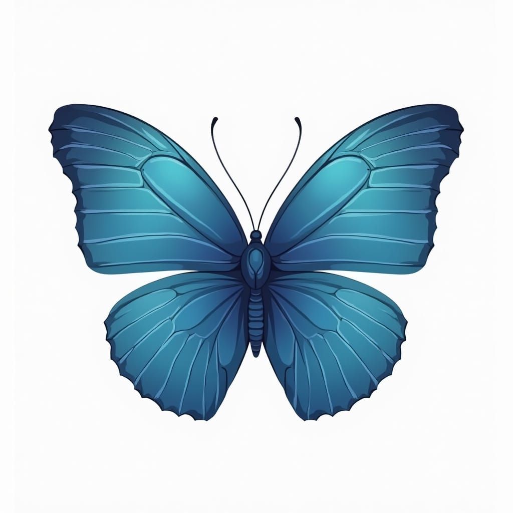 Brain and Butterfly Wings: A Flat Design