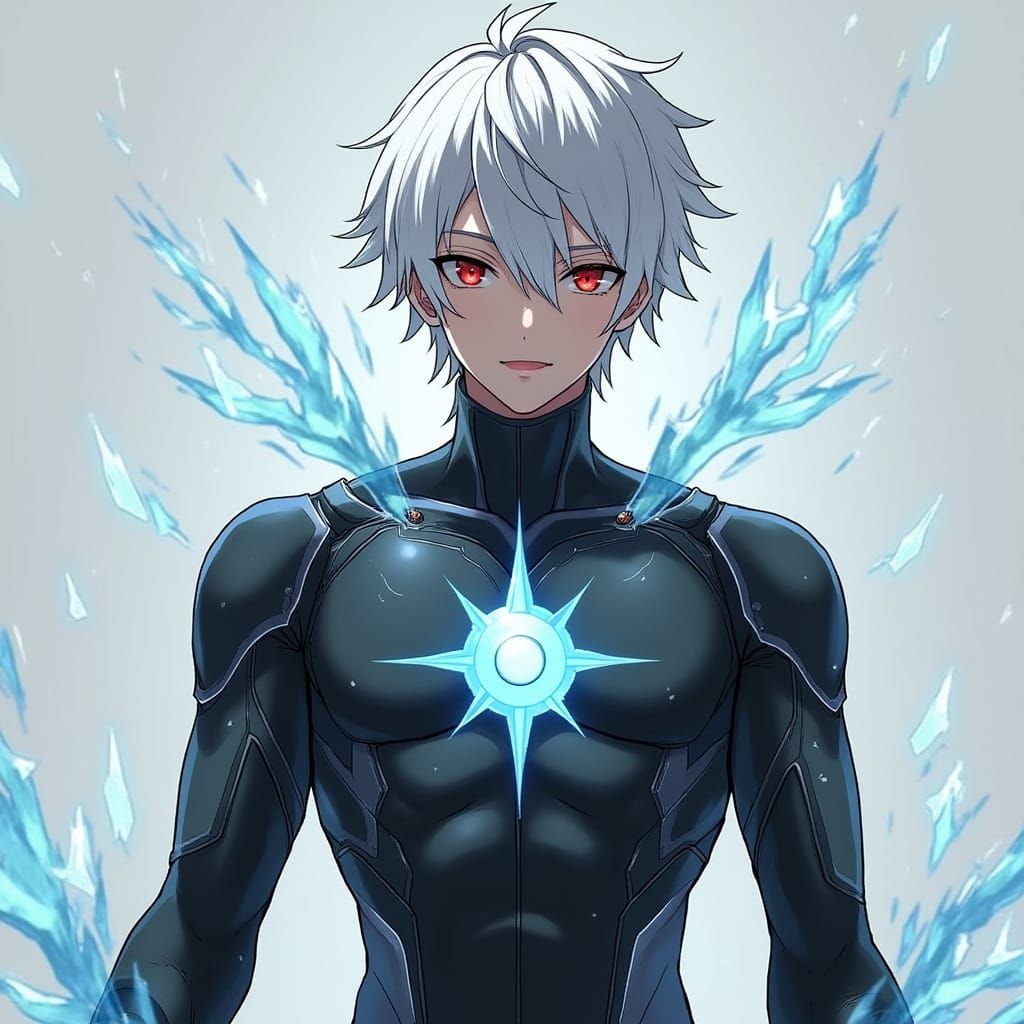 Dark Hero in Cyberpunk Exosuit