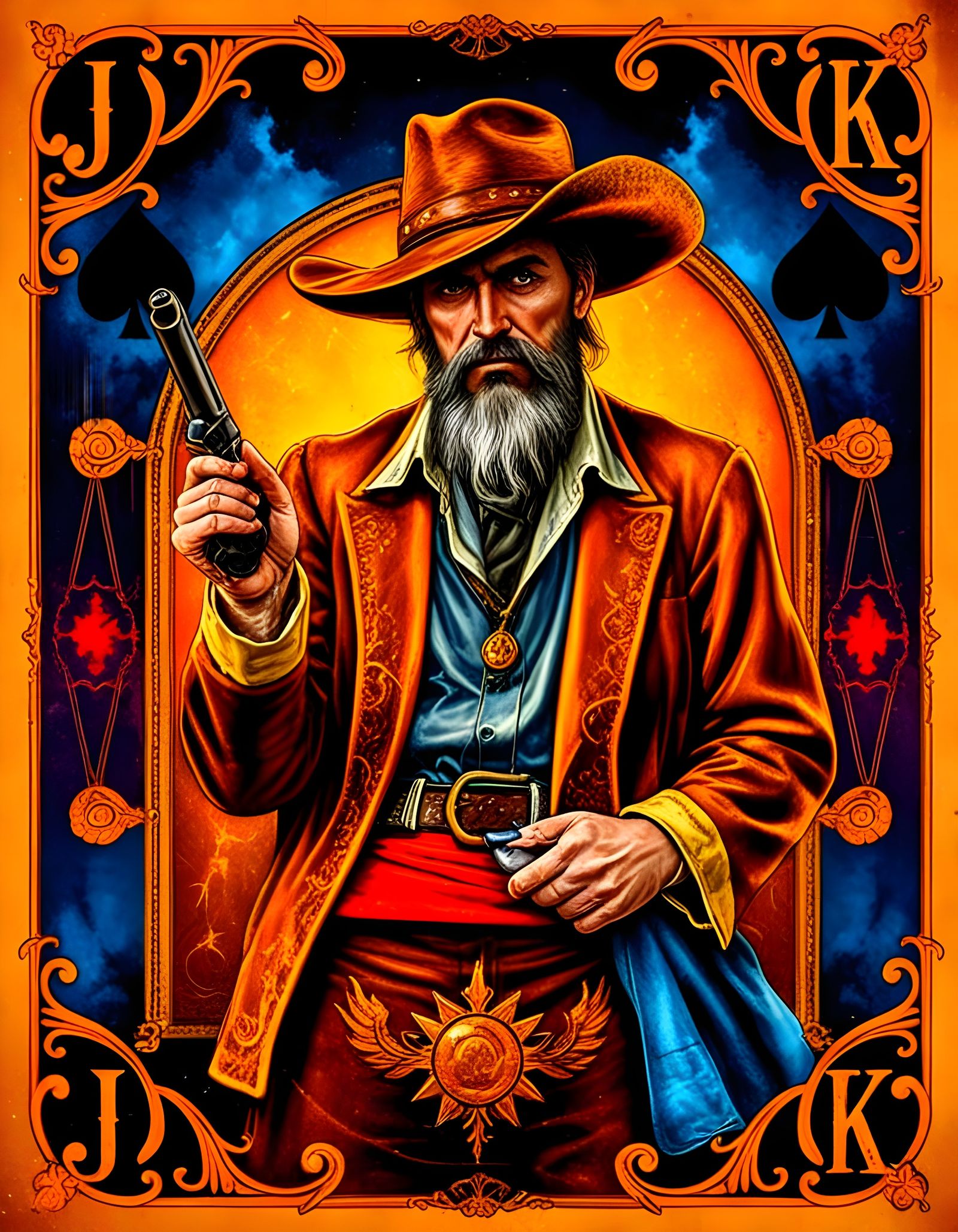One-Eyed Jack of Spades Cowboy Art
