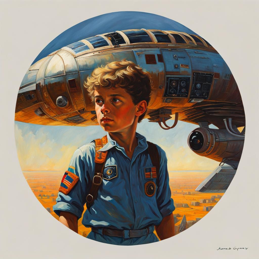 Icarus's Fatal Flight: An Oil Painting