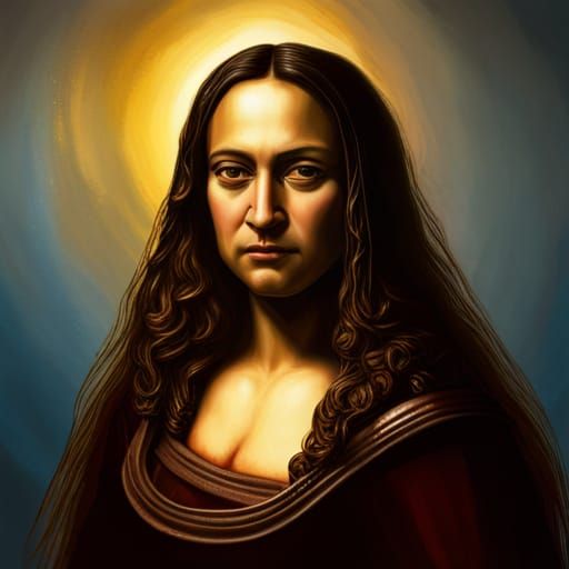 Angry Mona Lisa by Da Vinci: Hyperrealistic Portrait