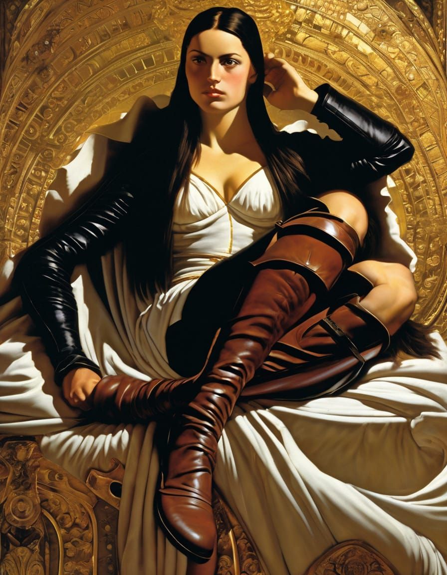 Goddess in Triumphant Glory, Inspired by Caravaggio and Bott...