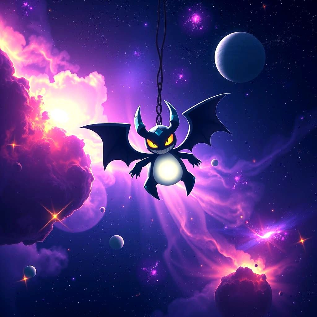 Haunter Pokemon in a Distant Galaxy of Celestial Wonders