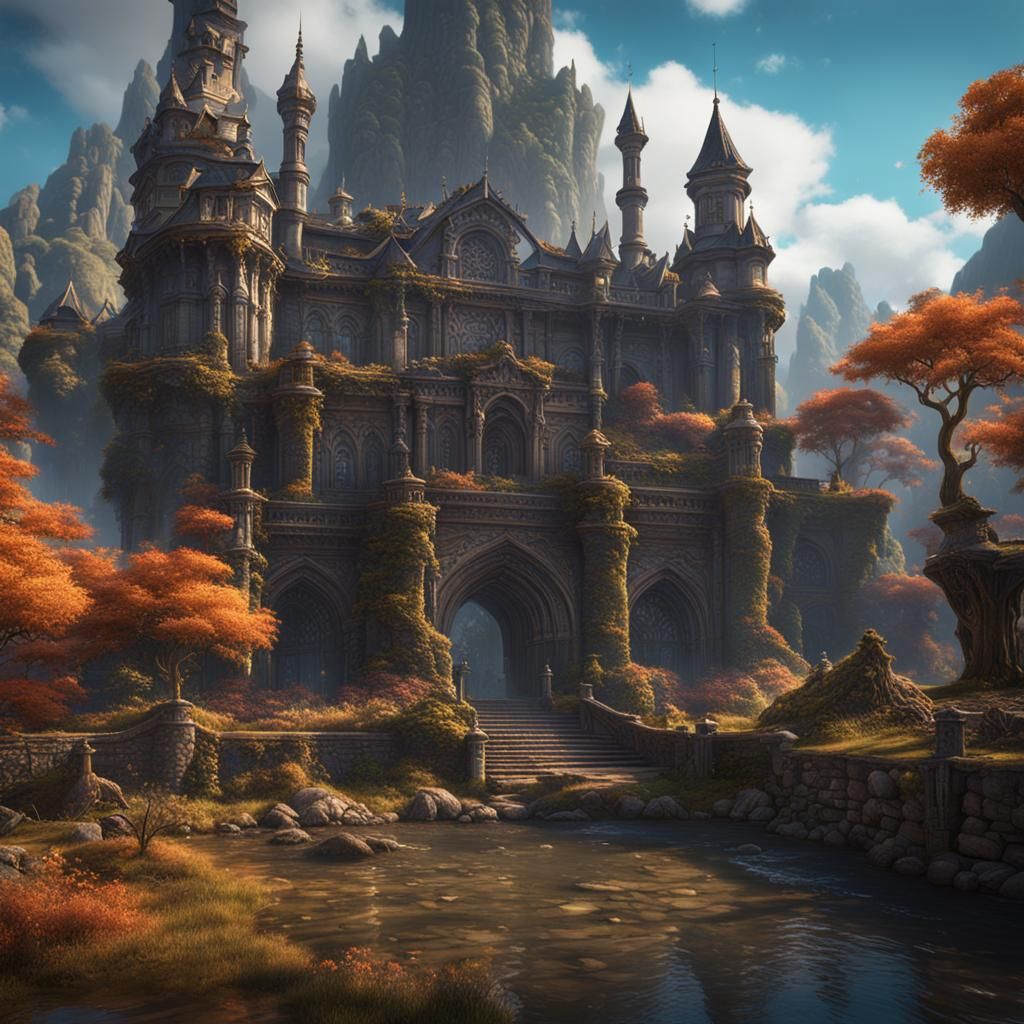 Fantastical Matte Painting with Deep Color