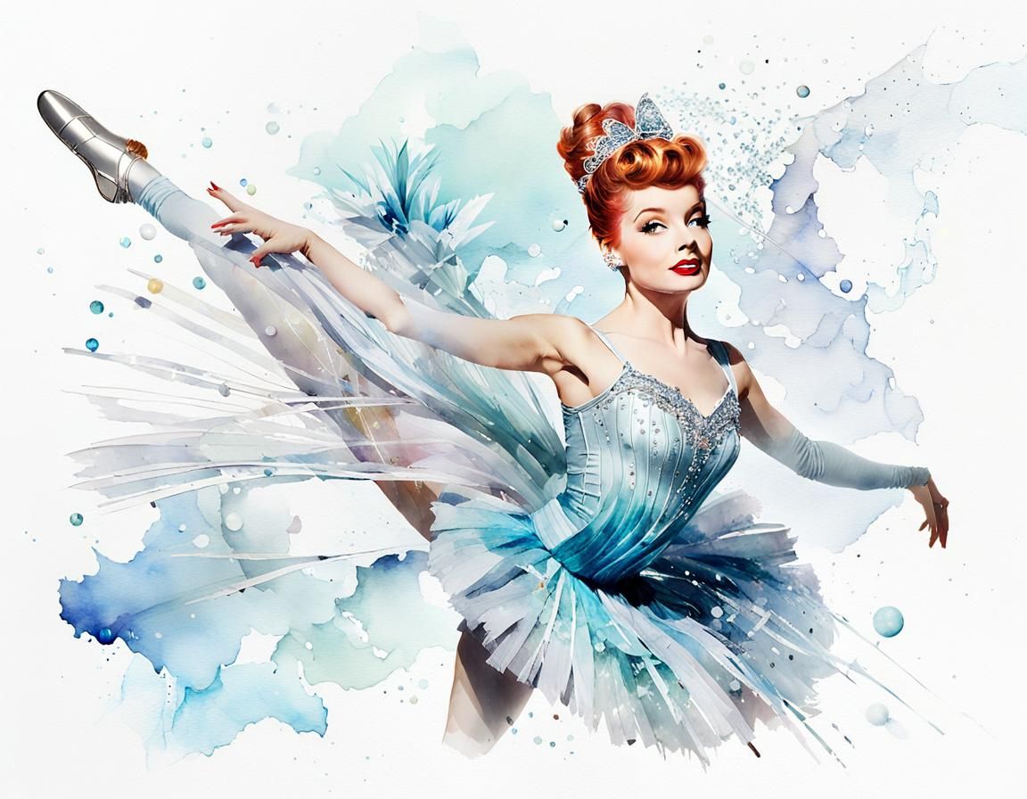 Lucille Ball as Ballerina in Winter Wonderland