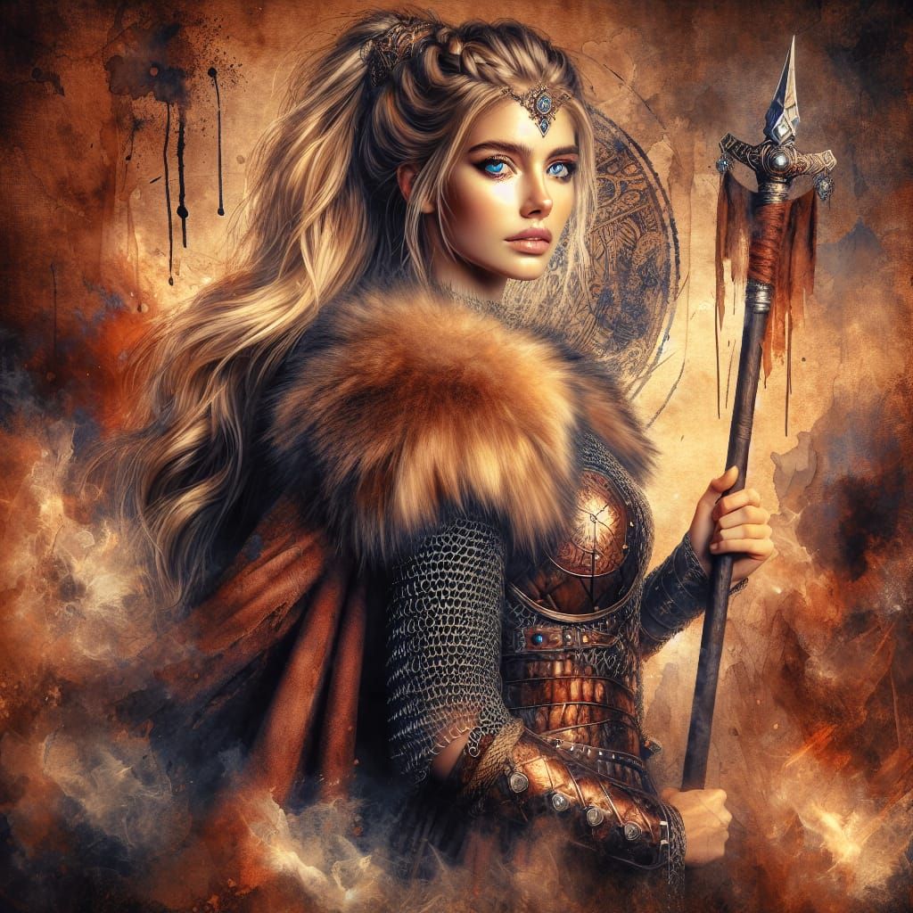 Norse Goddess in Regal Splendor