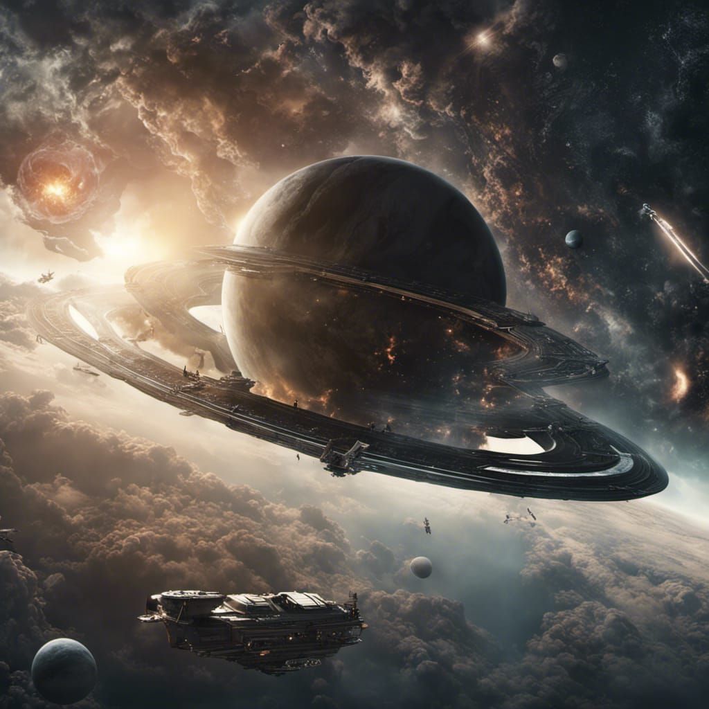 God on Saturn: Epic Digital Matte Painting