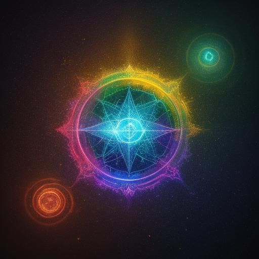 Staff Radiating Divine Energy in Surreal Oil Painting