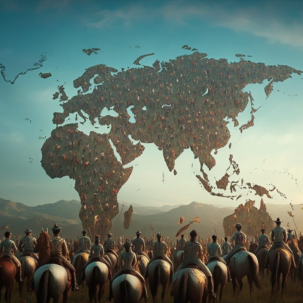 Epic Hyperrealistic Riders Form Asia and Europe Continents