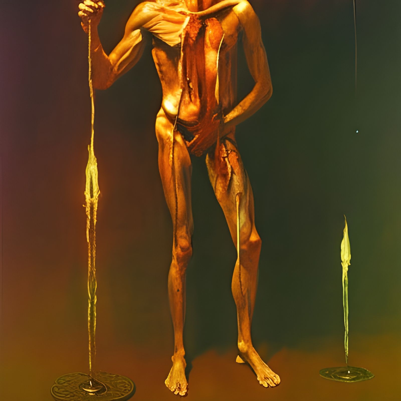 Demonic Greed: An Oil Painting Inspired by Bacon