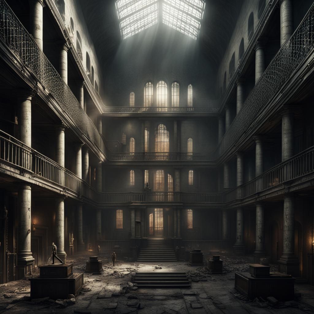Dramatic Prison of Traumas: Digital Matte Painting